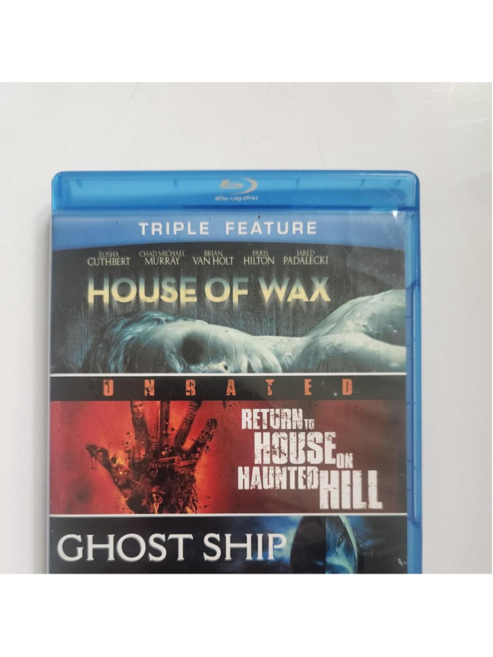 Triple Feature House of Wax, House on Haunted Hill, Ghost Ship Blu Ray, Horror